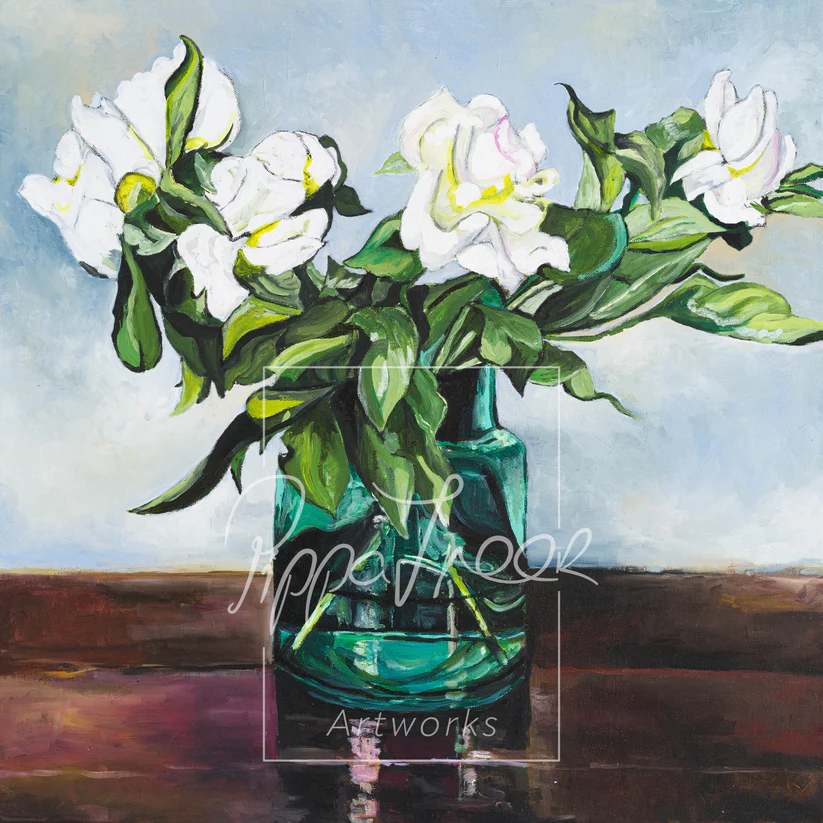 White Peonies in a Vase